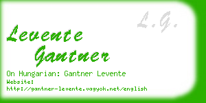 levente gantner business card